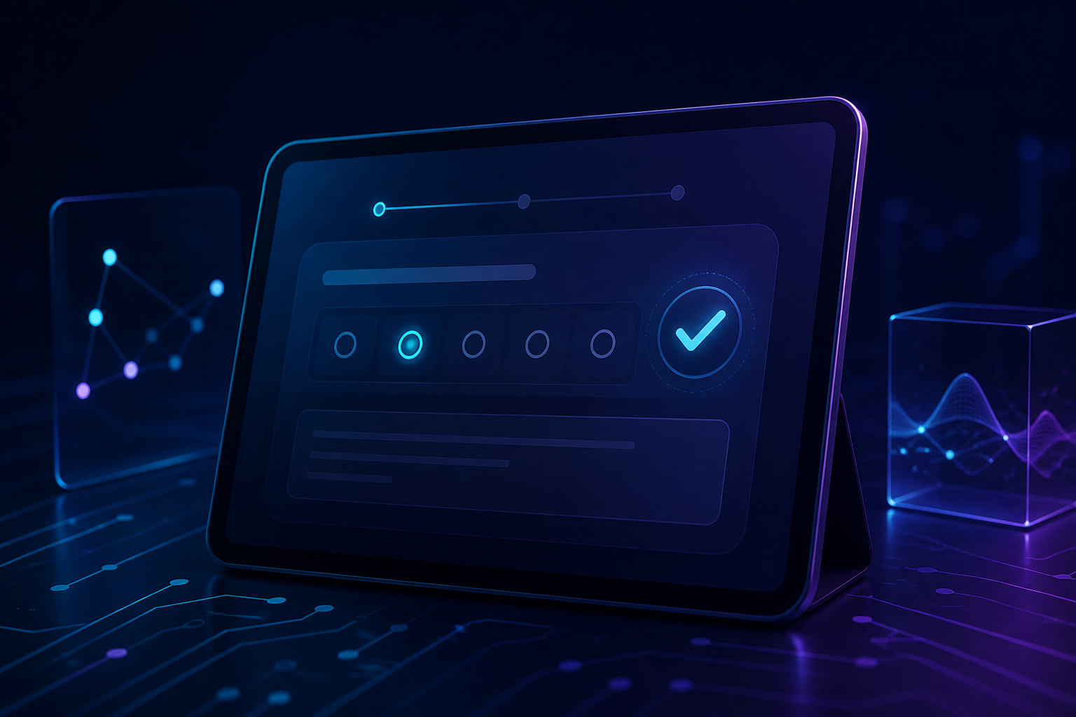 Digital survey interface with a completed response
